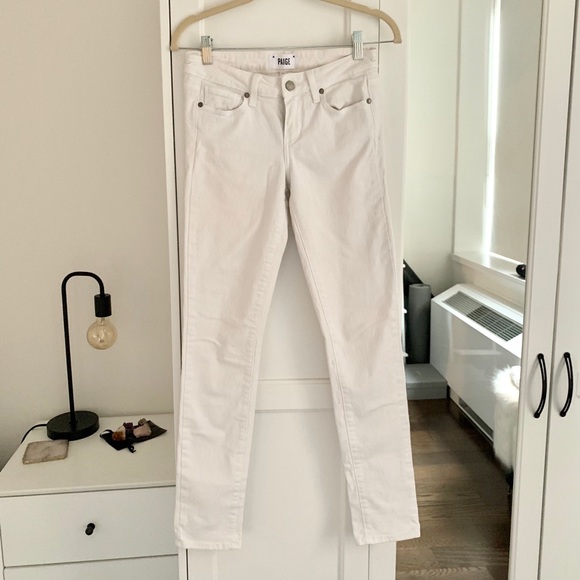 PAIGE Denim - PAIGE Skyline Skinny White Jeans